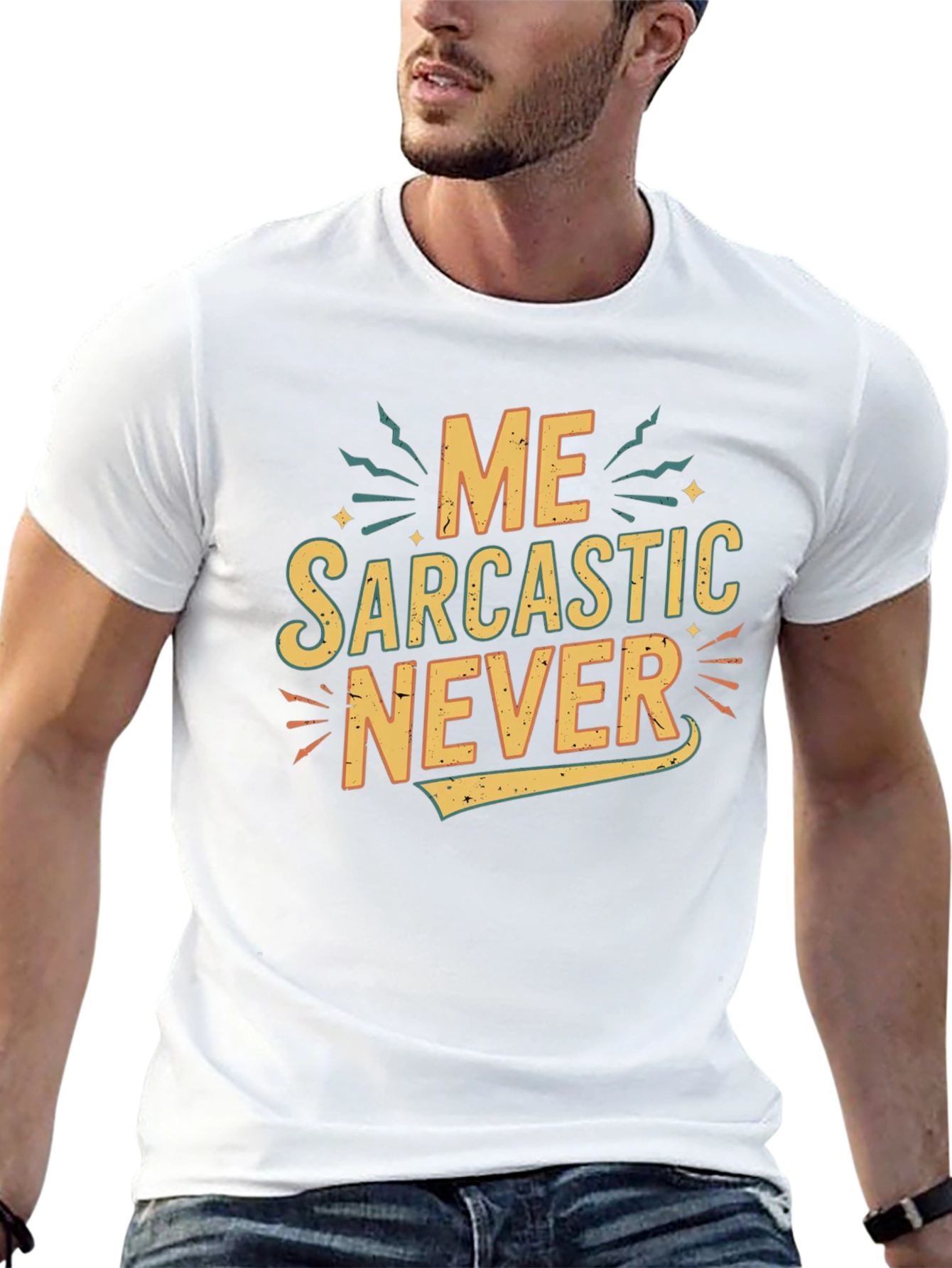 Sarcastic Graphic Tee - Black