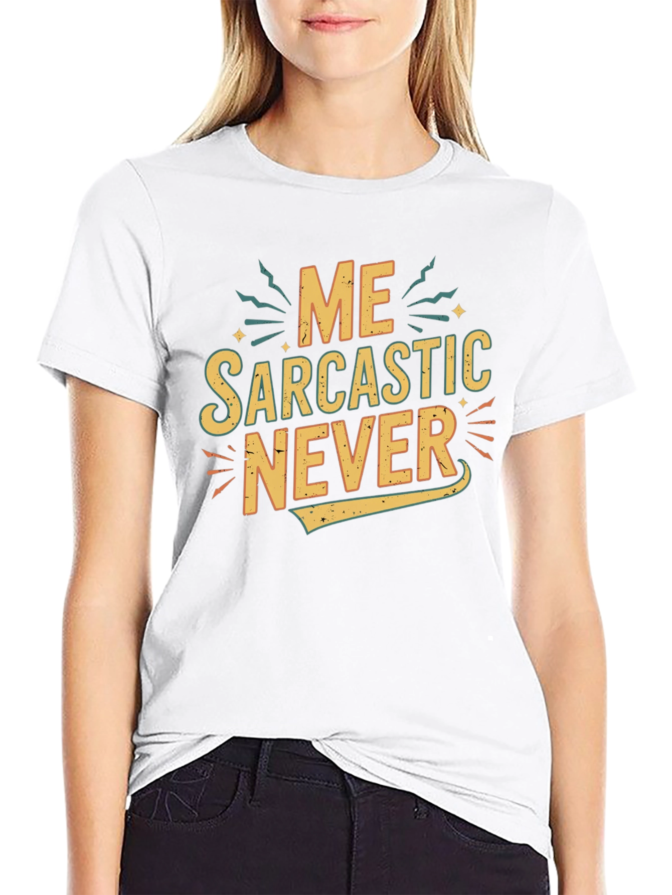 Sarcastic Graphic Tee - Black