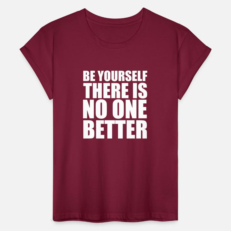 Be yourself cool quote bold typography