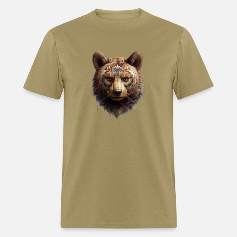 Bear face, animal, decorated