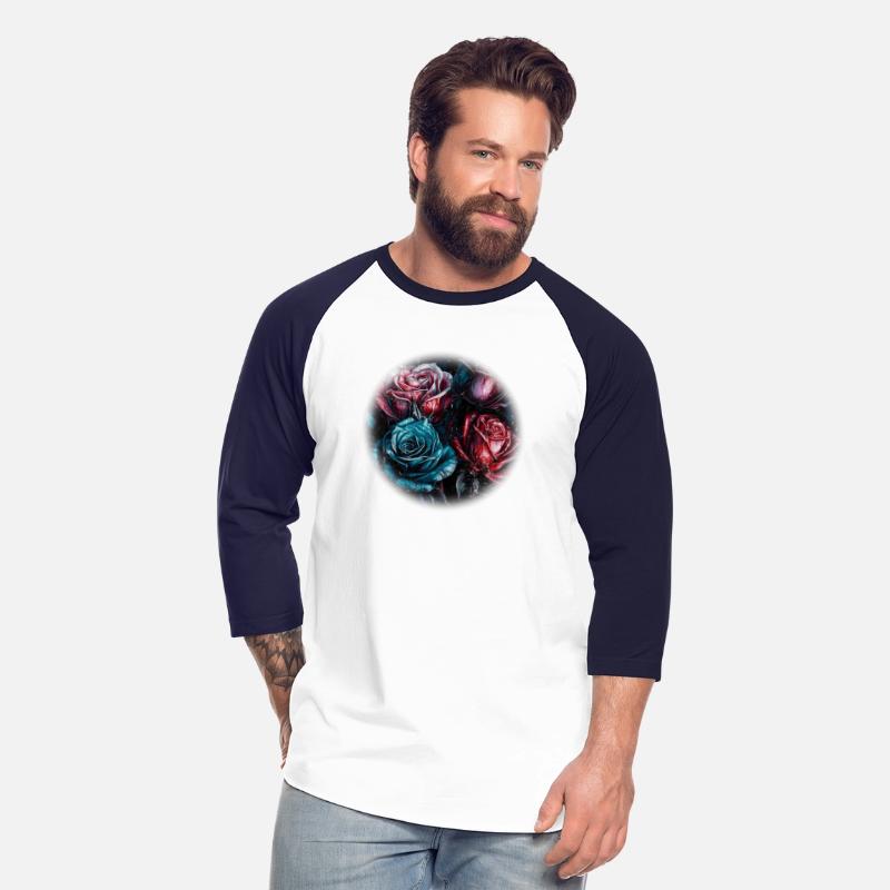 Beautiful Rose Bunch Blossoming Blue Red Pretty