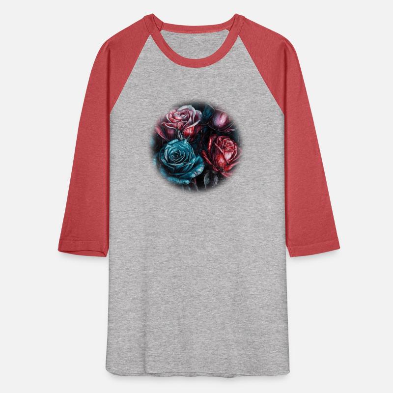 Beautiful Rose Bunch Blossoming Blue Red Pretty