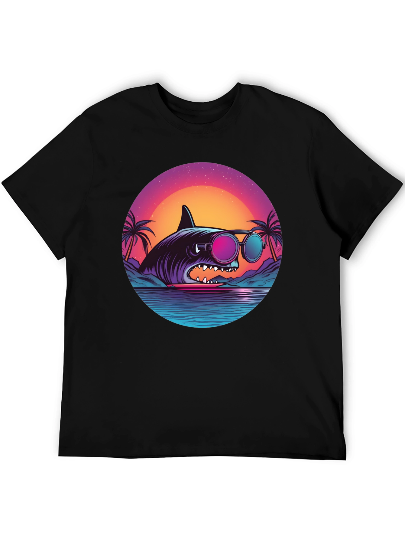 Retro Shark T-Shirt - Beach Vibes Graphic Tee