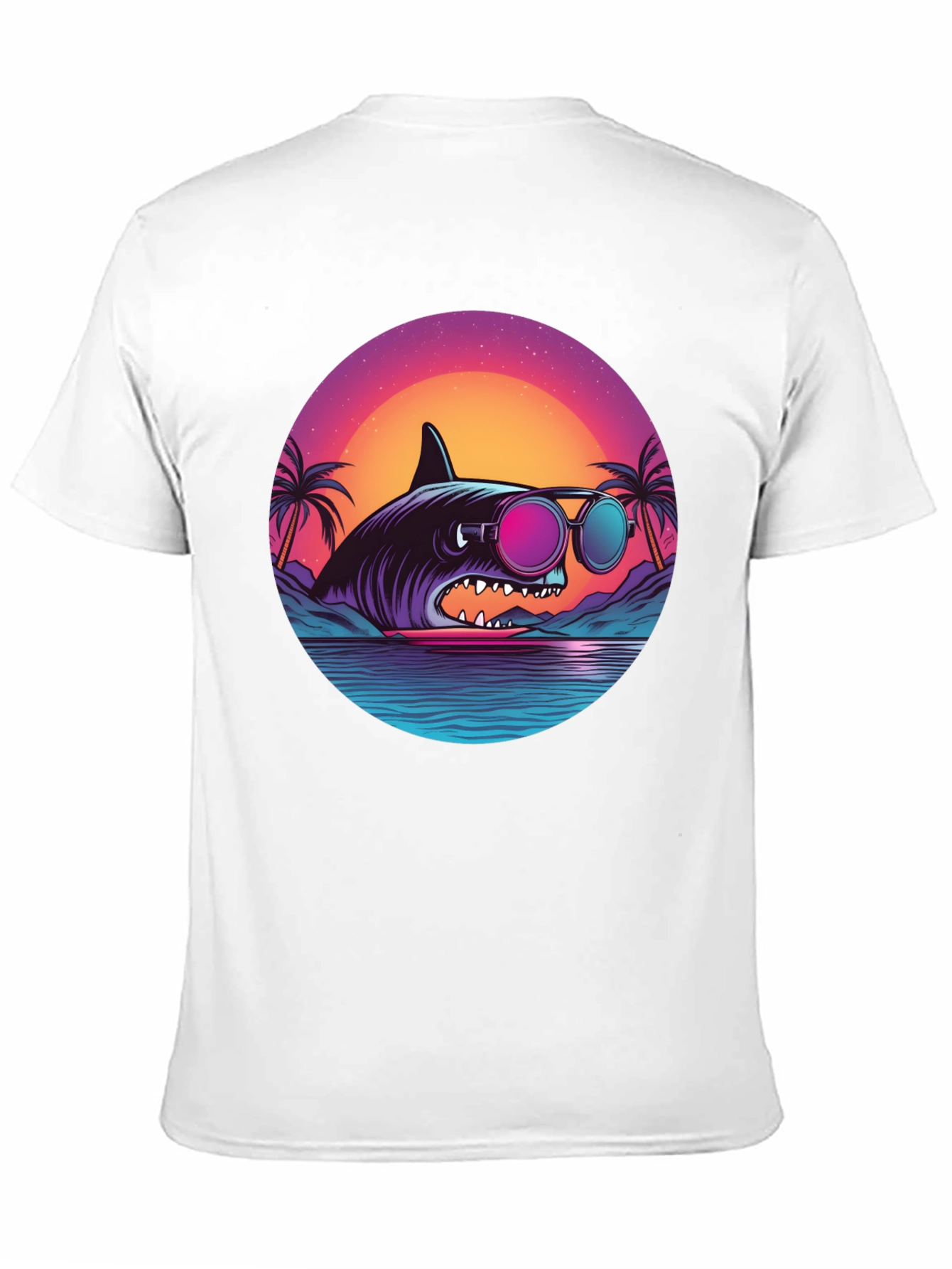 Retro Shark T-Shirt - Beach Vibes Graphic Tee