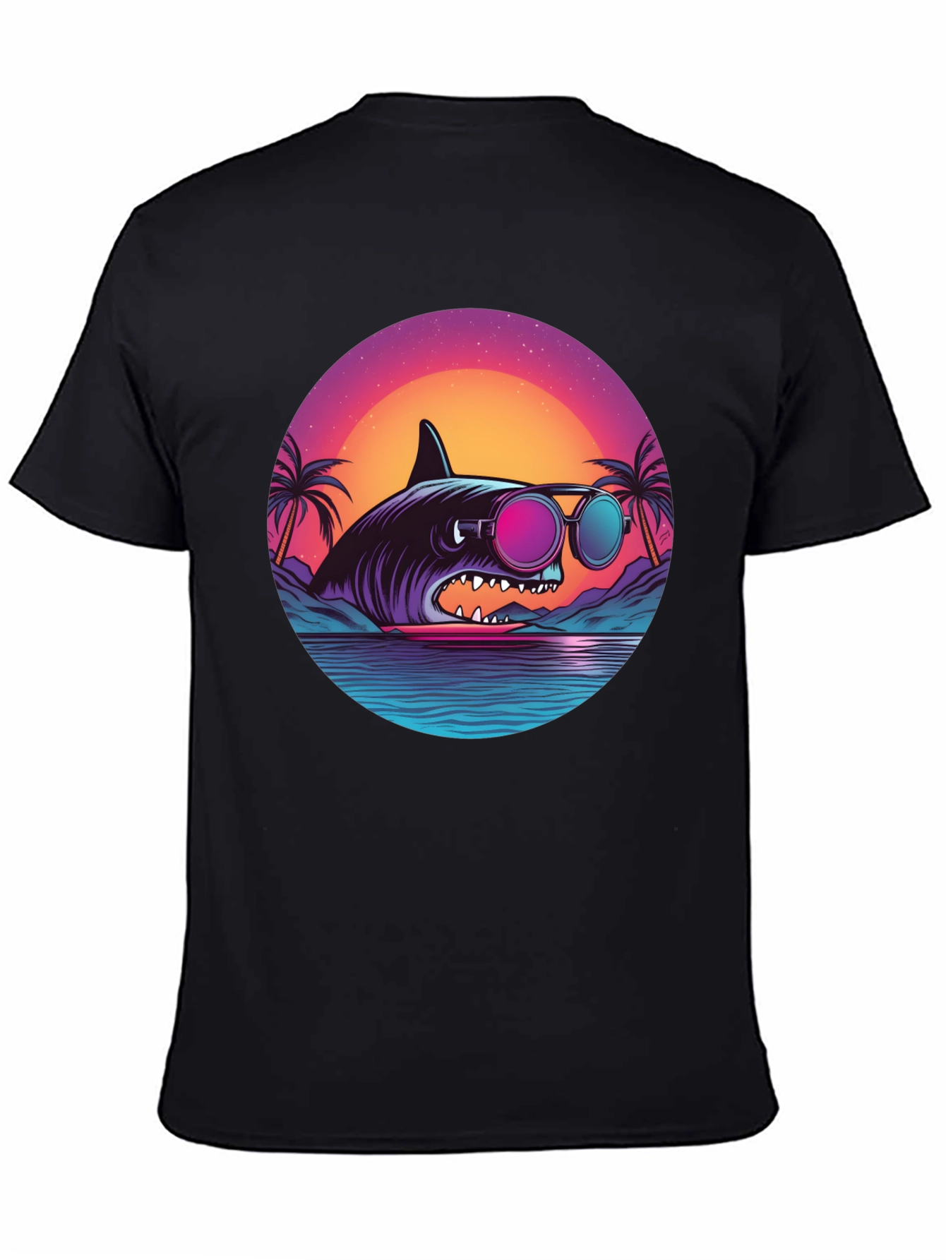 Retro Shark T-Shirt - Beach Vibes Graphic Tee