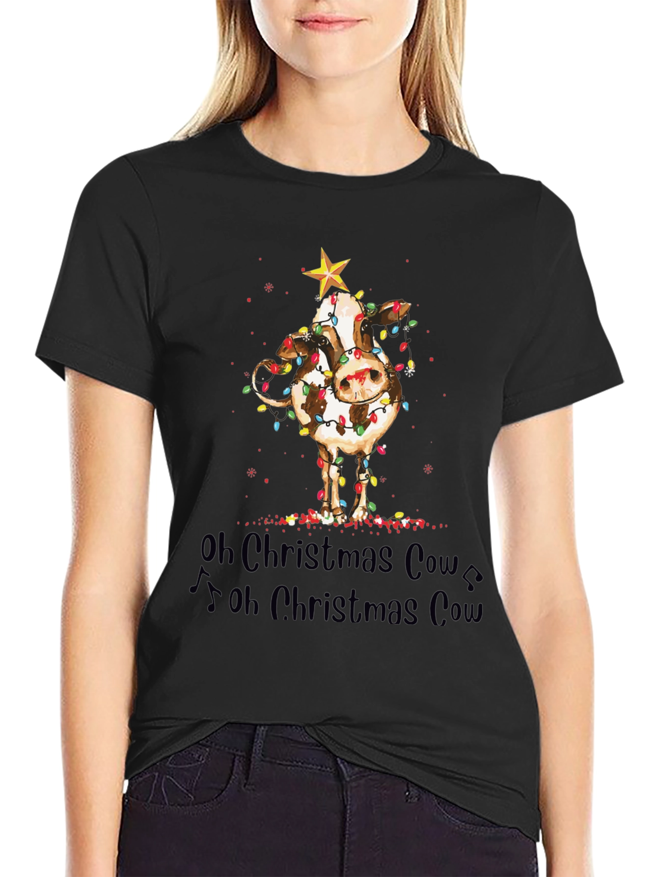 Oh Christmas Cow Graphic Tee