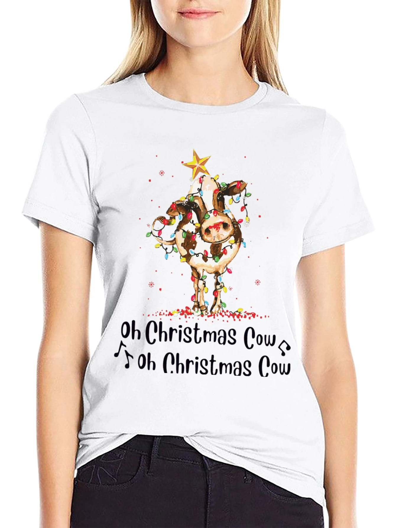 Oh Christmas Cow Graphic Tee