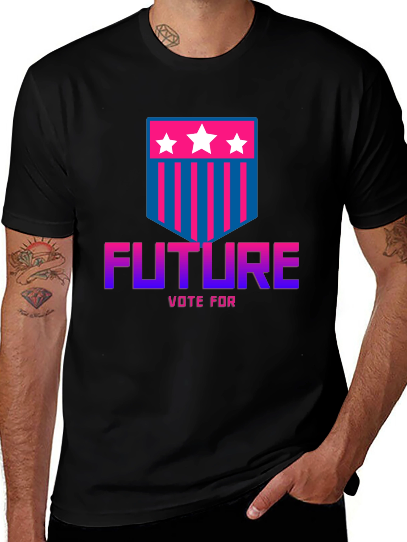 Future Vote Graphic T-Shirt - Patriotic Design