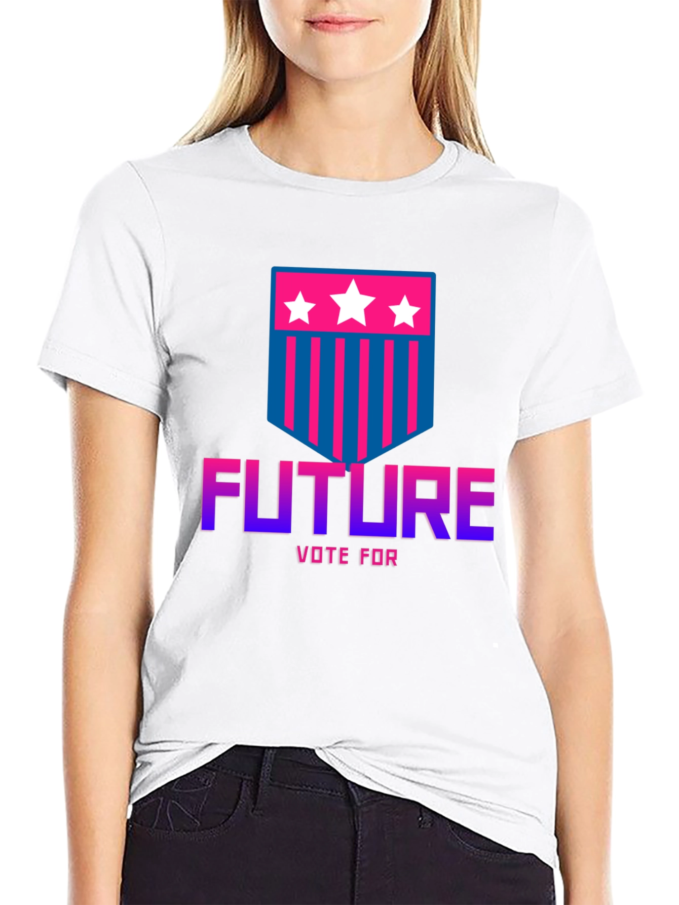 Future Vote Graphic T-Shirt - Patriotic Design