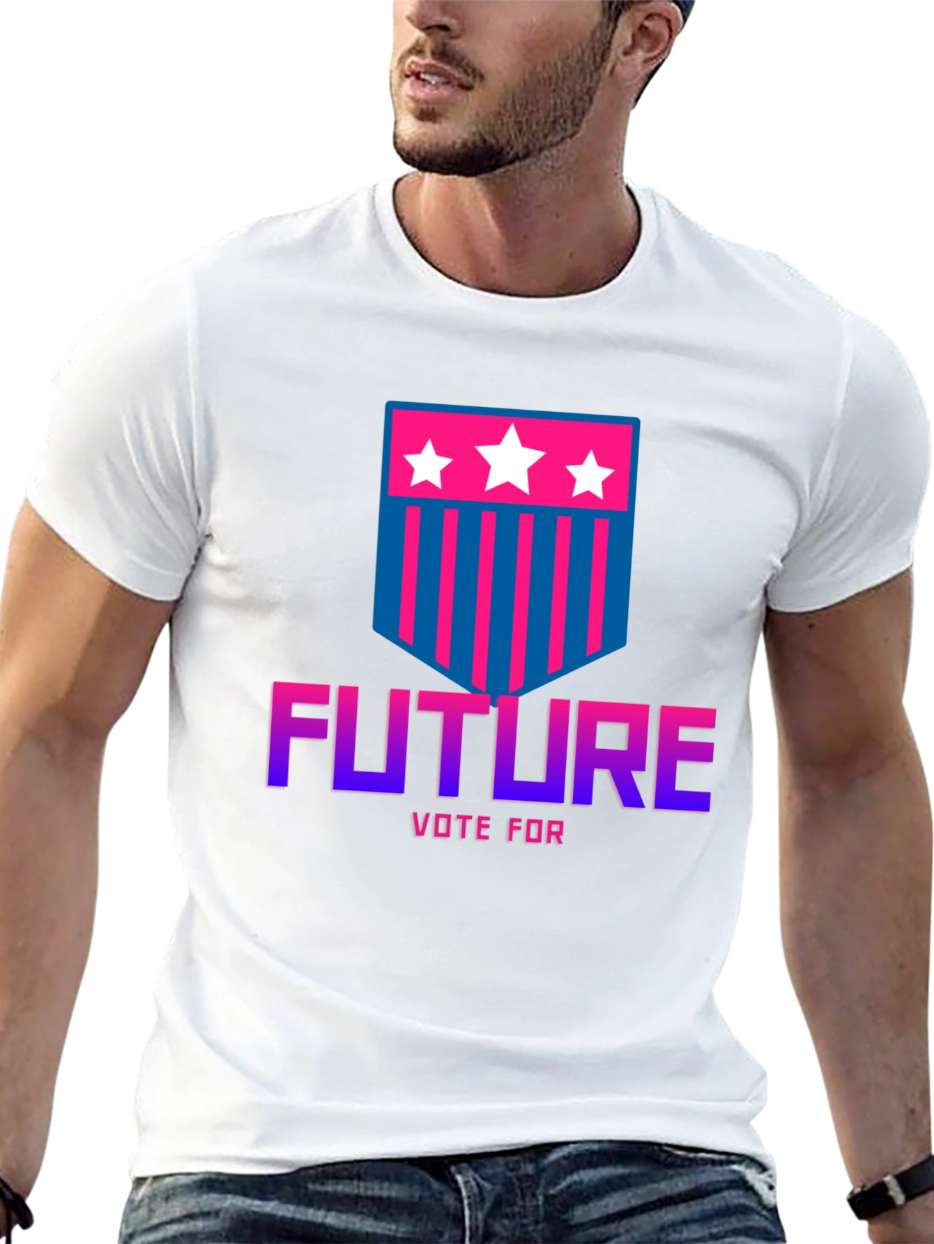 Future Vote Graphic T-Shirt - Patriotic Design