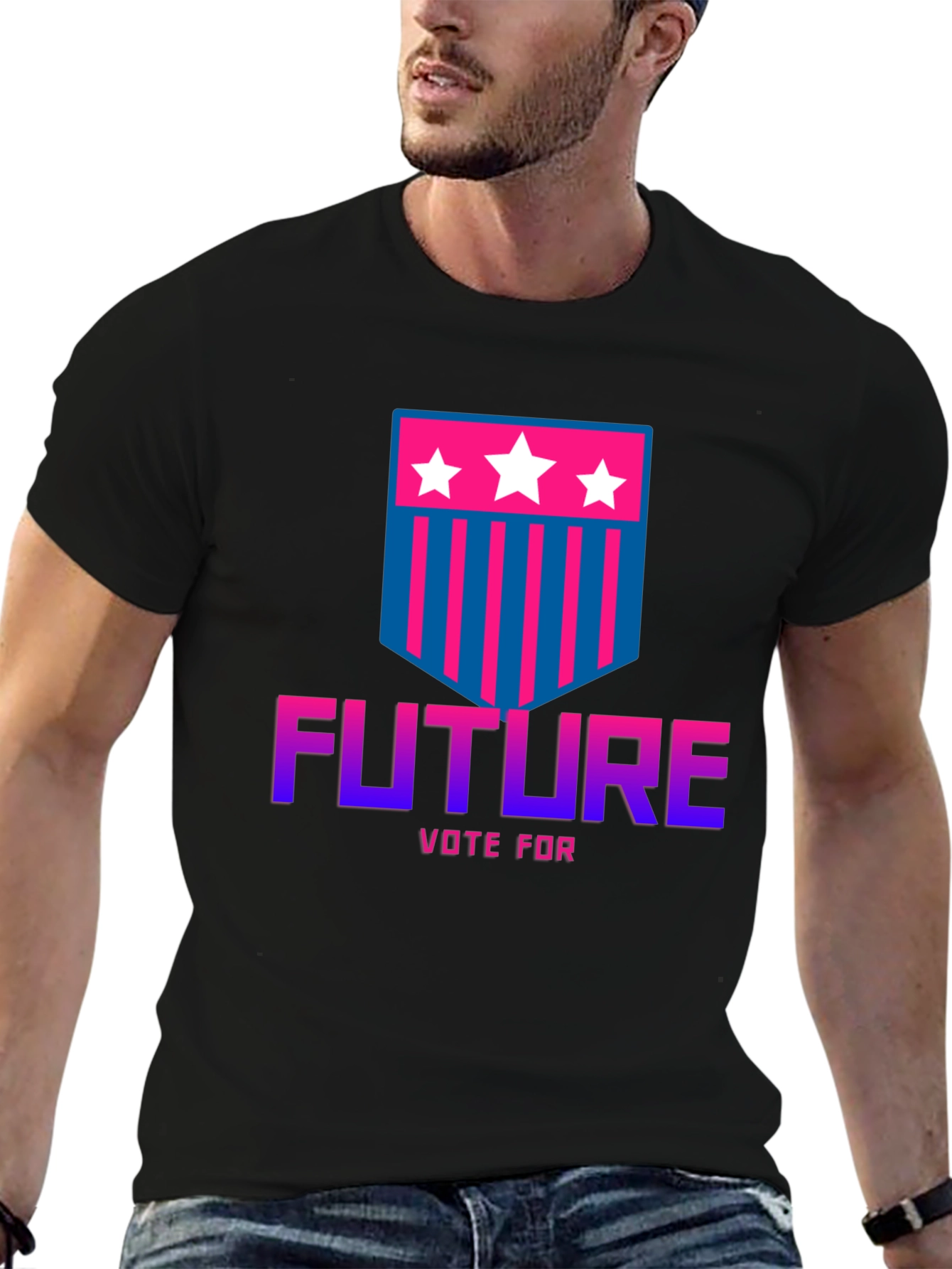 Future Vote Graphic T-Shirt - Patriotic Design