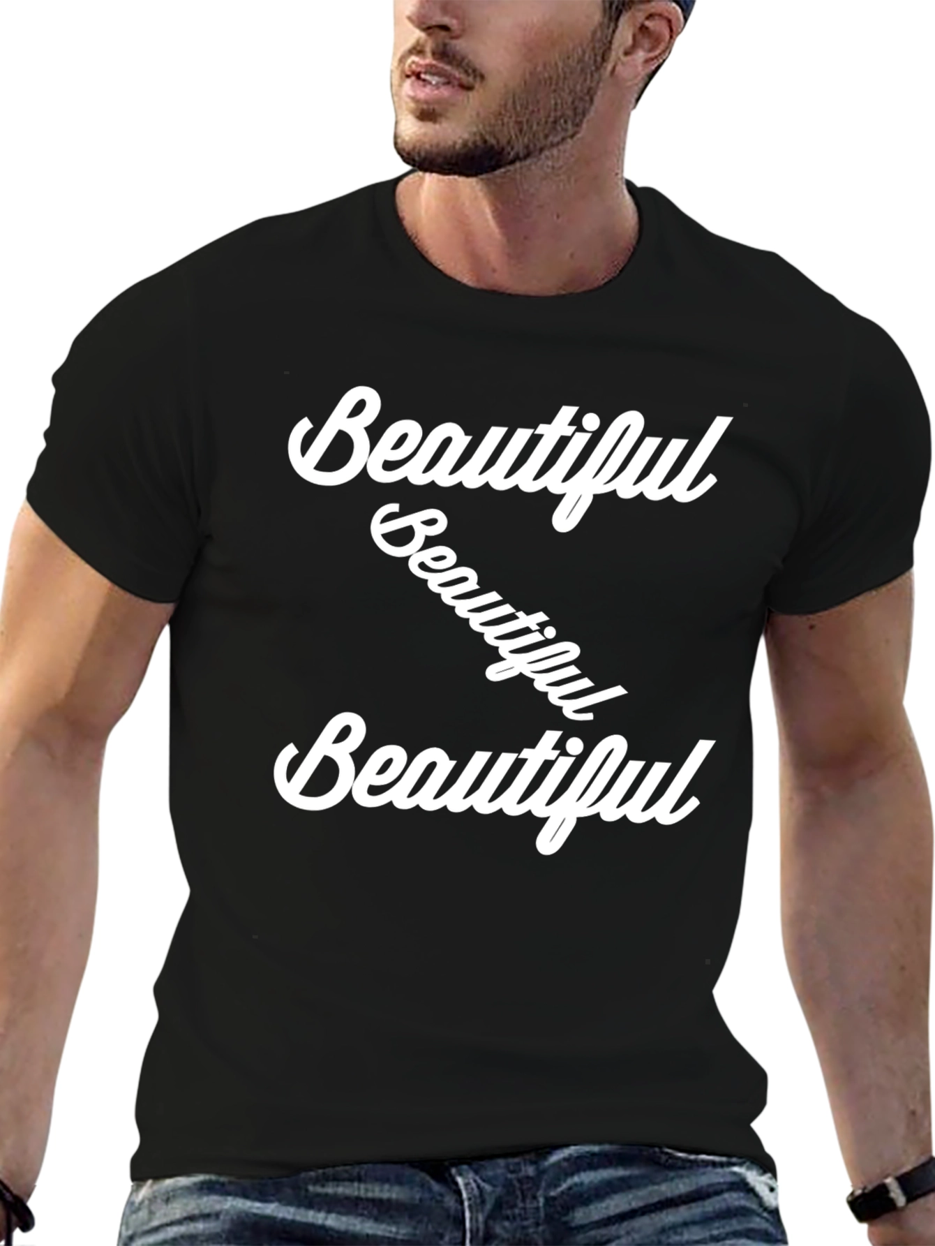 Beautiful Graphic Tee - Stylish Black T-Shirt