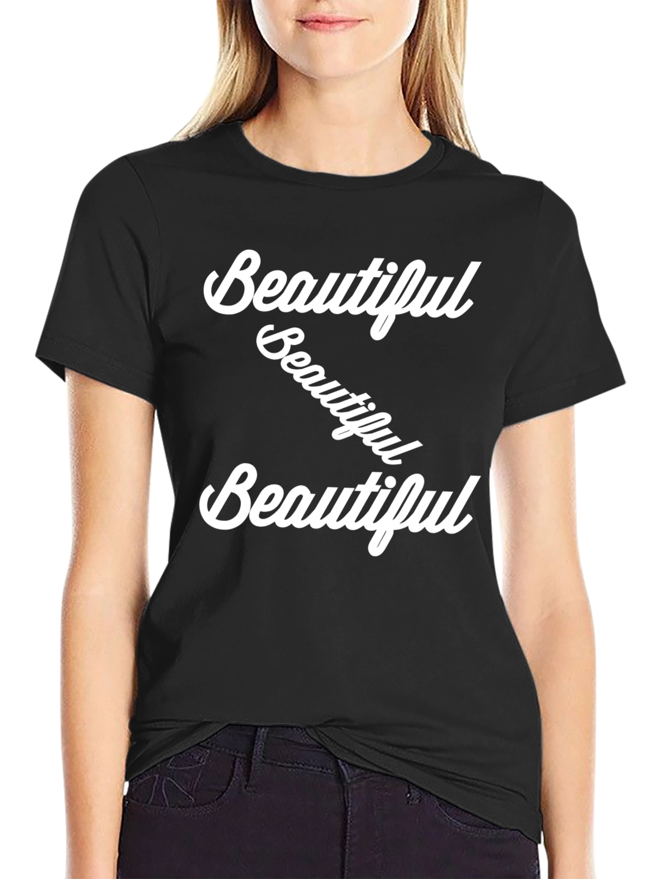 Beautiful Graphic Tee - Stylish Black T-Shirt