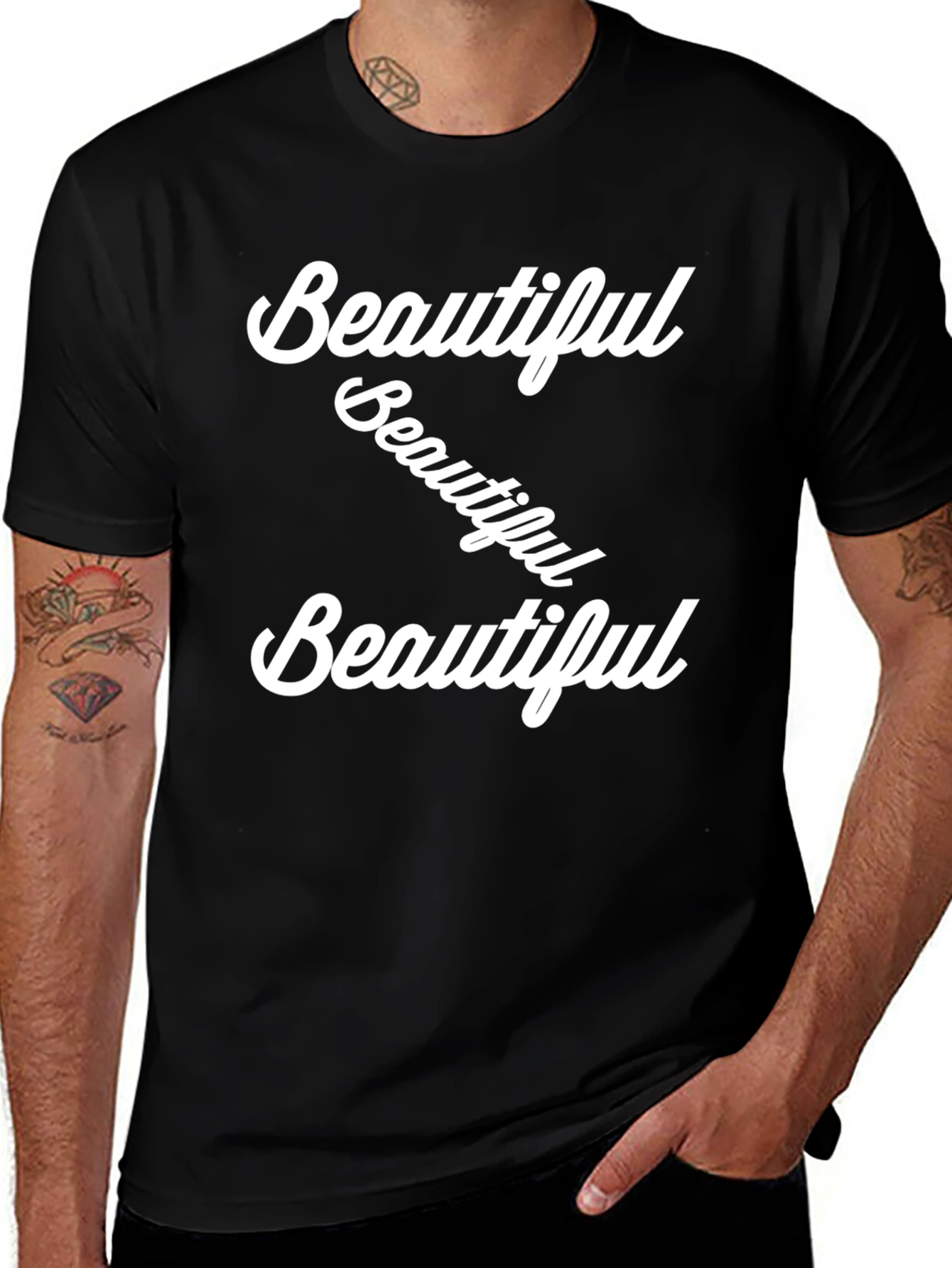 Beautiful Graphic Tee - Stylish Black T-Shirt
