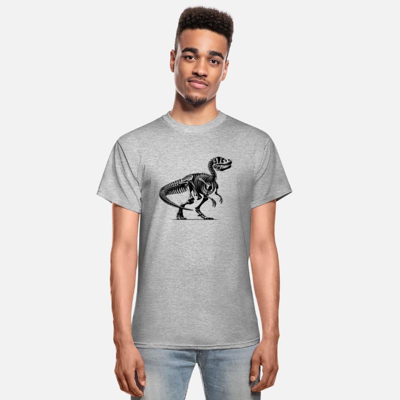 Black and white dinosaur skeleton for dino fans