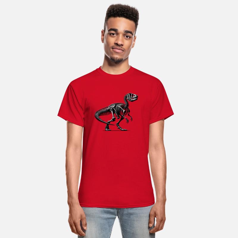 Black and white dinosaur skeleton for dino fans