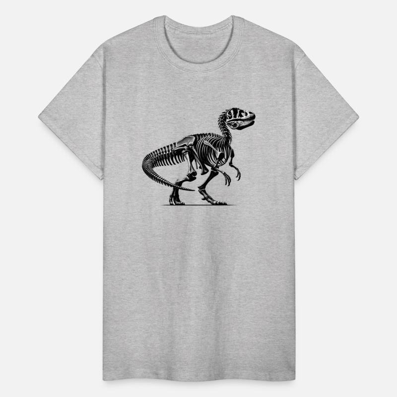 Black and white dinosaur skeleton for dino fans