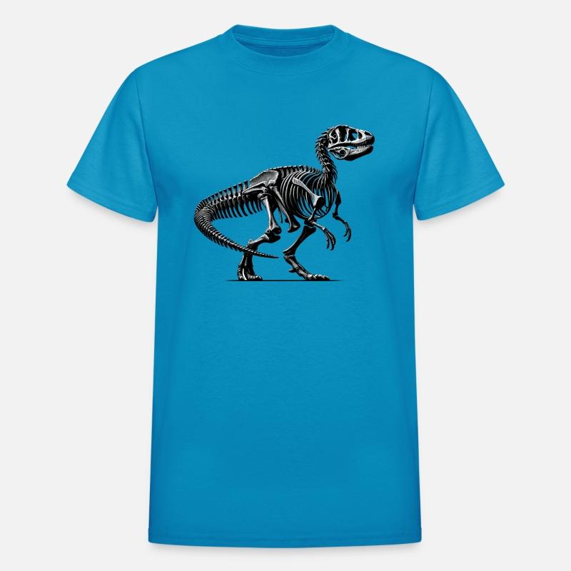 Black and white dinosaur skeleton for dino fans