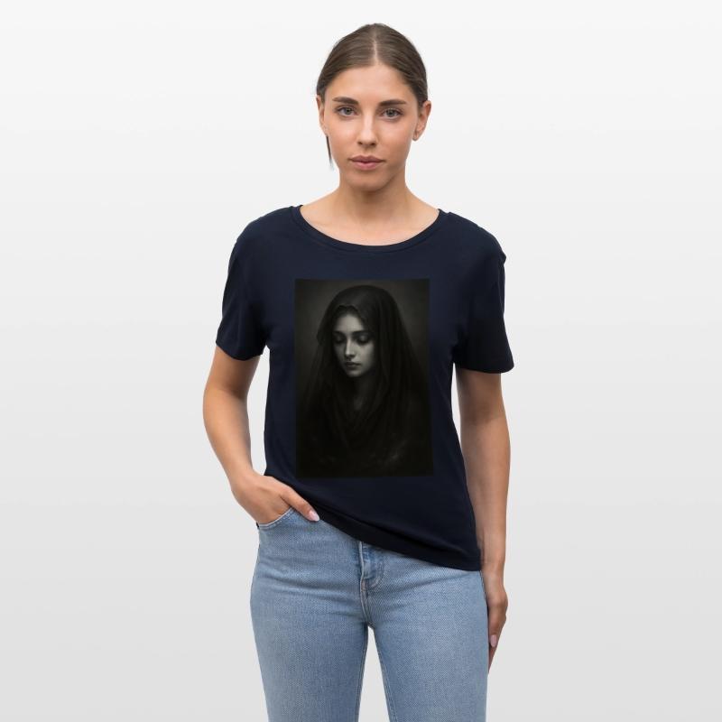 Black and White Gothic Woman Portrait