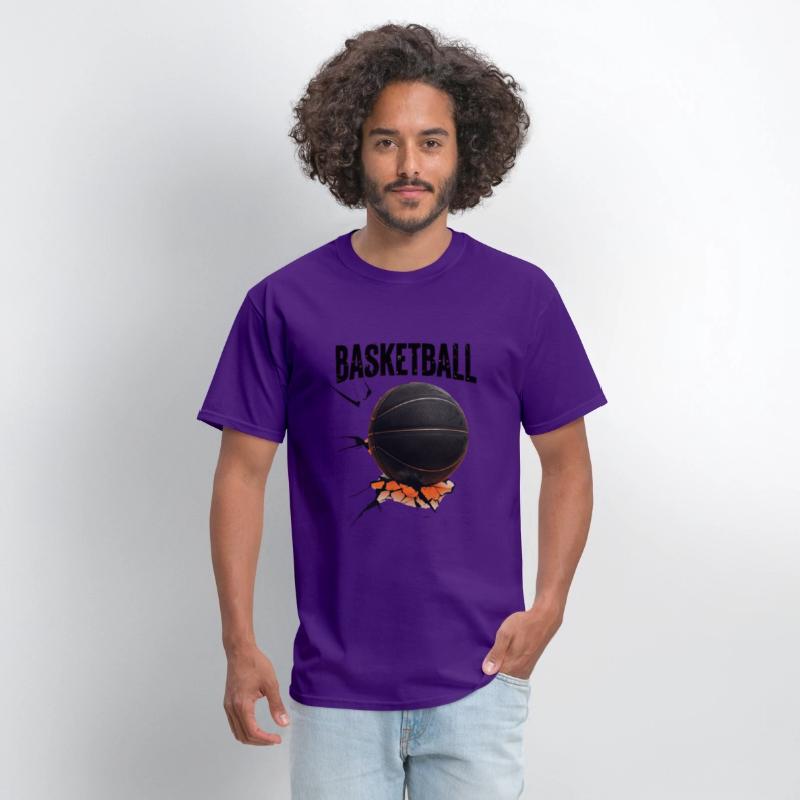 Black Basketball with Cracked Surface