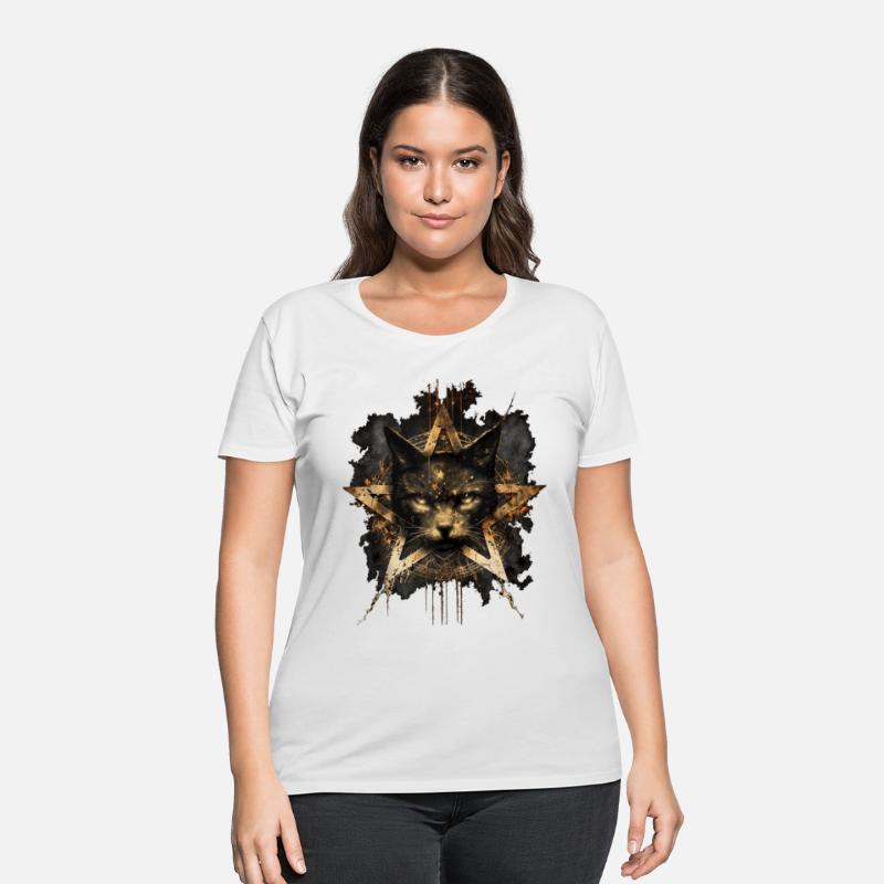 Black Cat Pentagram Star