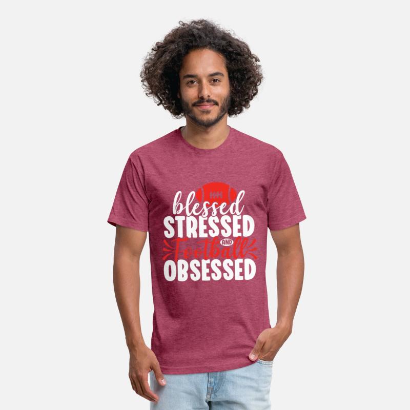 Blessed Stressed Funny Football Lover Player Coach