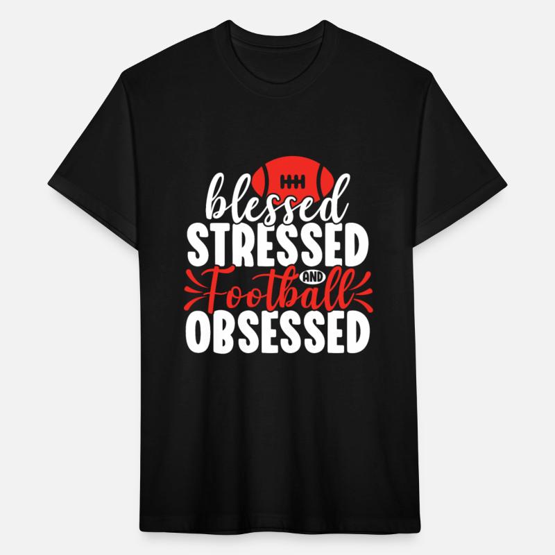 Blessed Stressed Funny Football Lover Player Coach