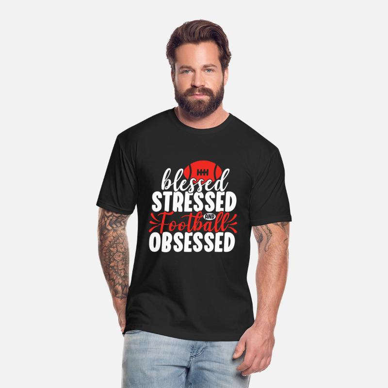 Blessed Stressed Funny Football Lover Player Coach