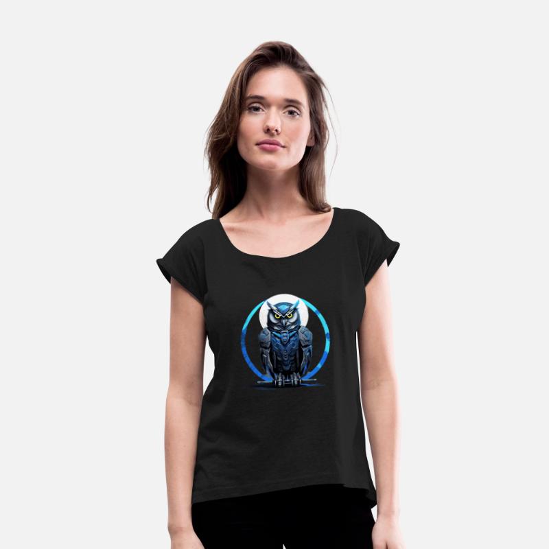 Blue Steel Owl: Robotic Elegance
