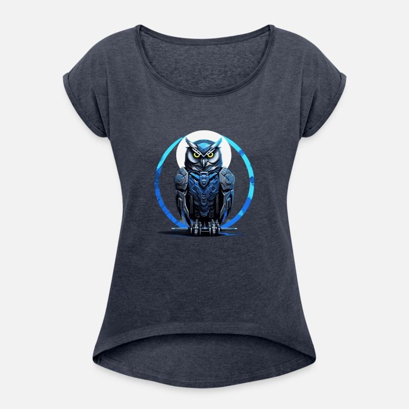 Blue Steel Owl: Robotic Elegance