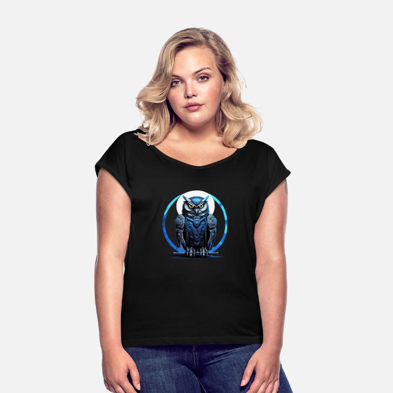 Blue Steel Owl: Robotic Elegance
