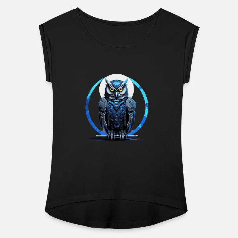 Blue Steel Owl: Robotic Elegance