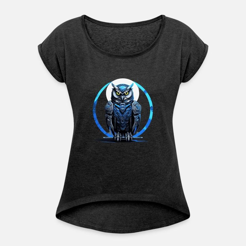 Blue Steel Owl: Robotic Elegance