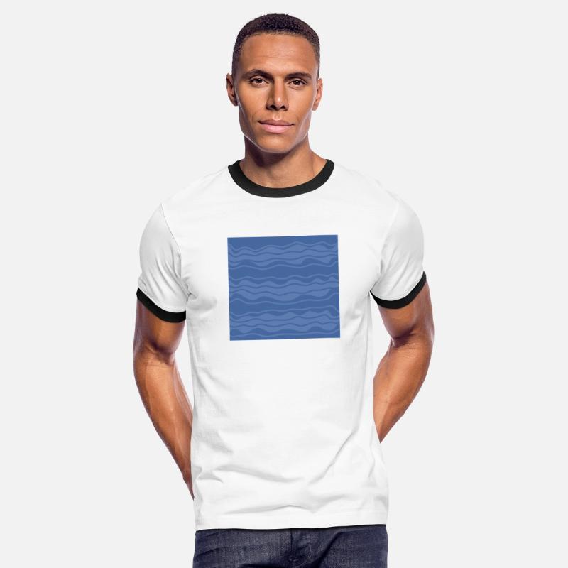 Blue Stripe Boho Groovy Liquid Swirl Pattern