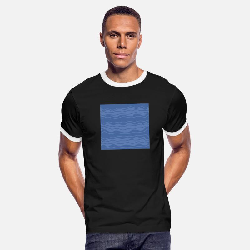Blue Stripe Boho Groovy Liquid Swirl Pattern