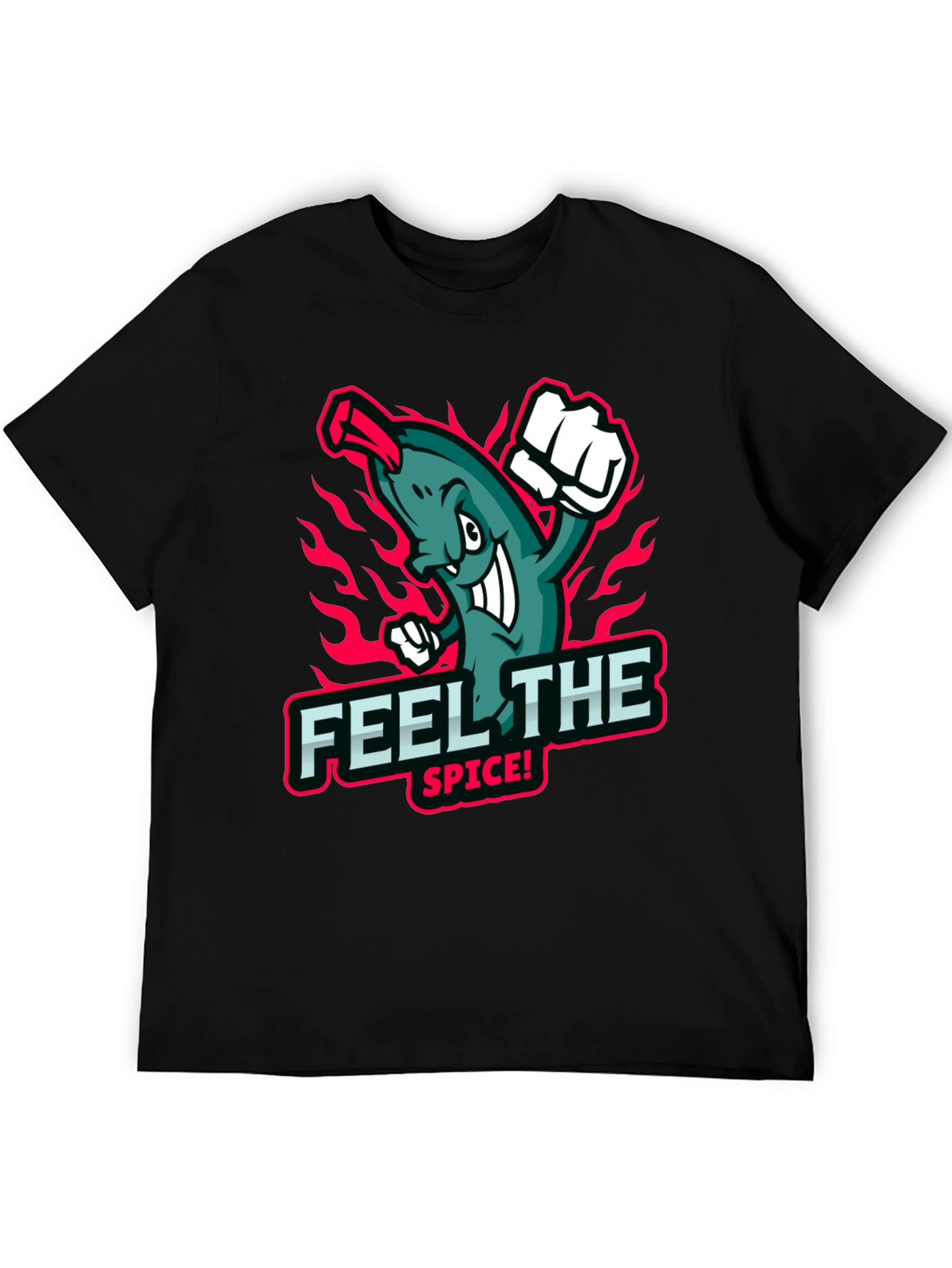 Feel the Spice! Graphic Print Black T-Shirt