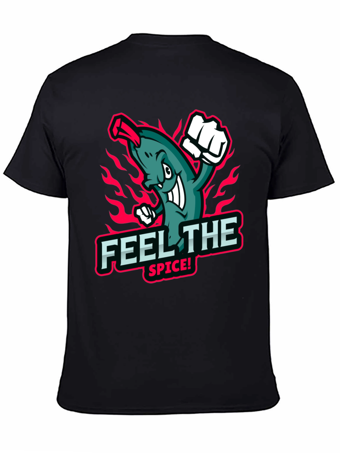 Feel the Spice! Graphic Print Black T-Shirt