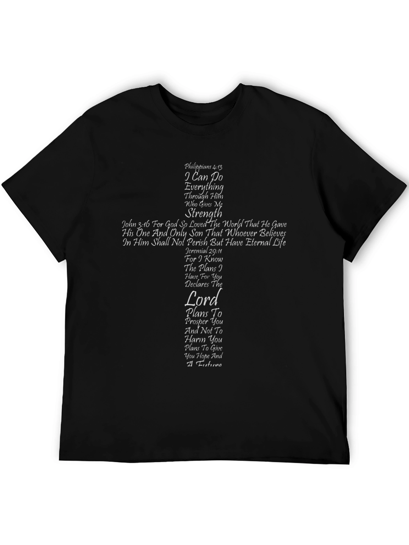 Faith-Inspired Cross T-Shirt: Christian Scripture Design