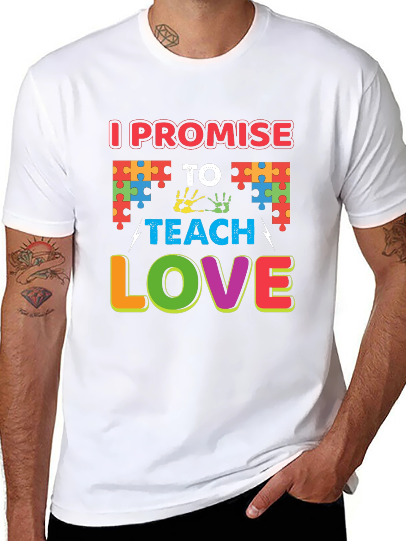 I Promise to Teach Love Autism Awareness T-Shirt