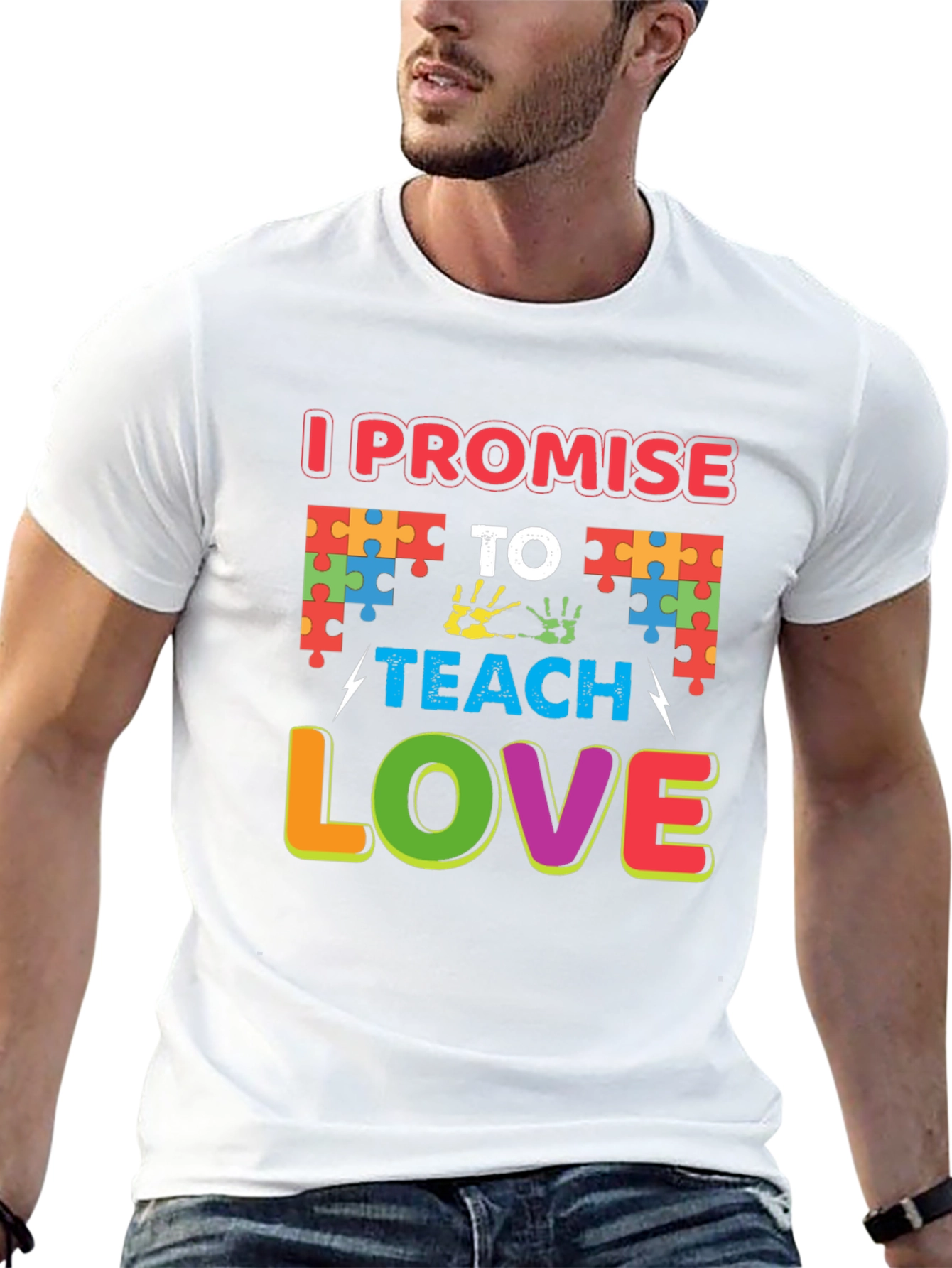 I Promise to Teach Love Autism Awareness T-Shirt