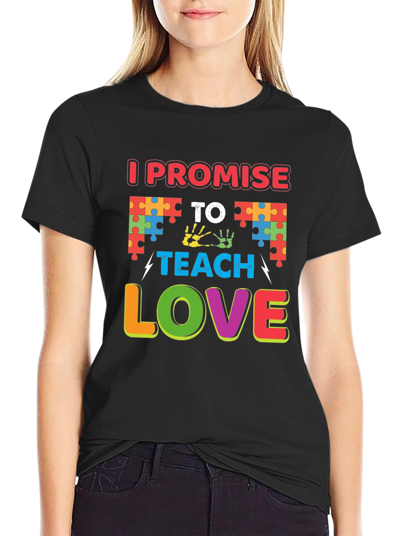 I Promise to Teach Love Autism Awareness T-Shirt
