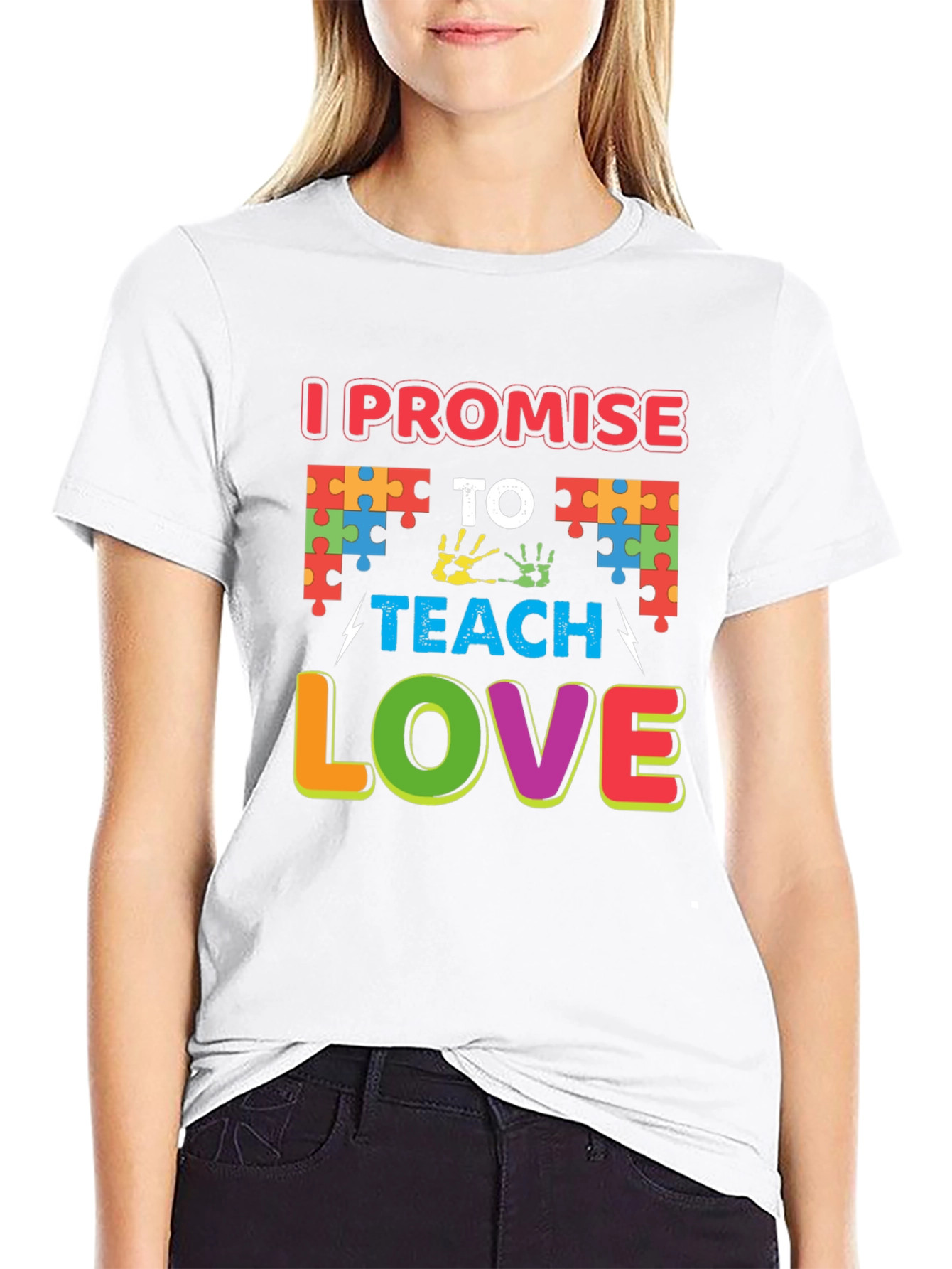 I Promise to Teach Love Autism Awareness T-Shirt