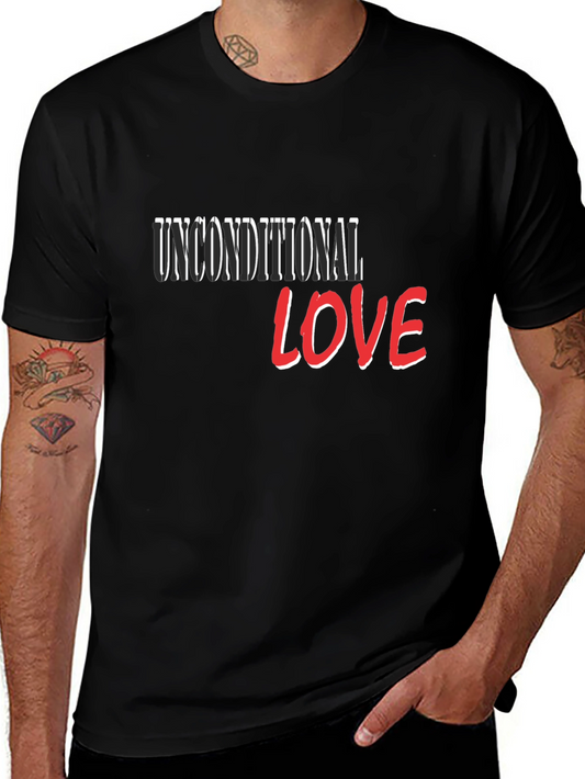 Unconditional Love Graphic T-Shirt - Stylish Black Tee