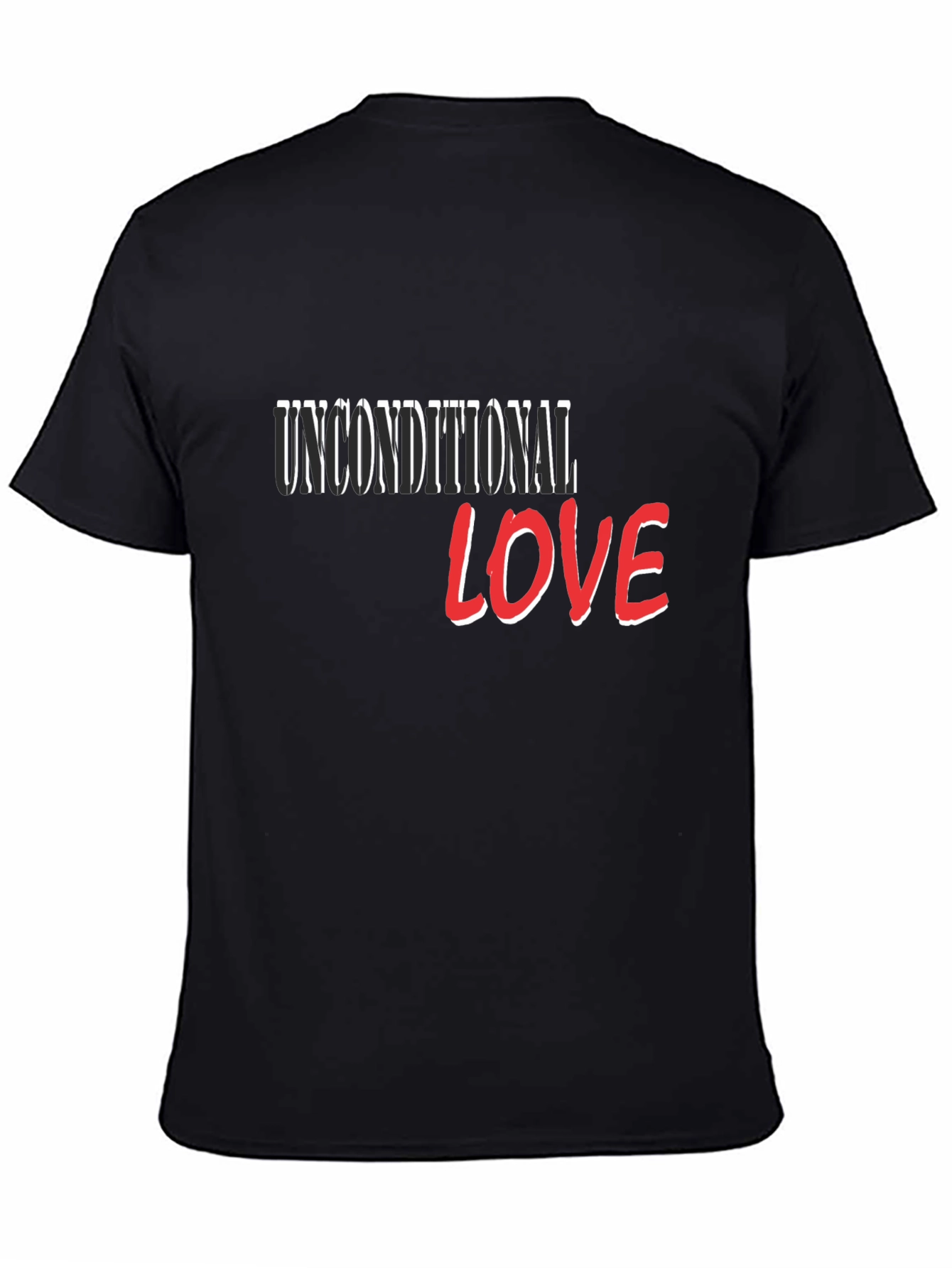 Unconditional Love Graphic T-Shirt - Stylish Black Tee