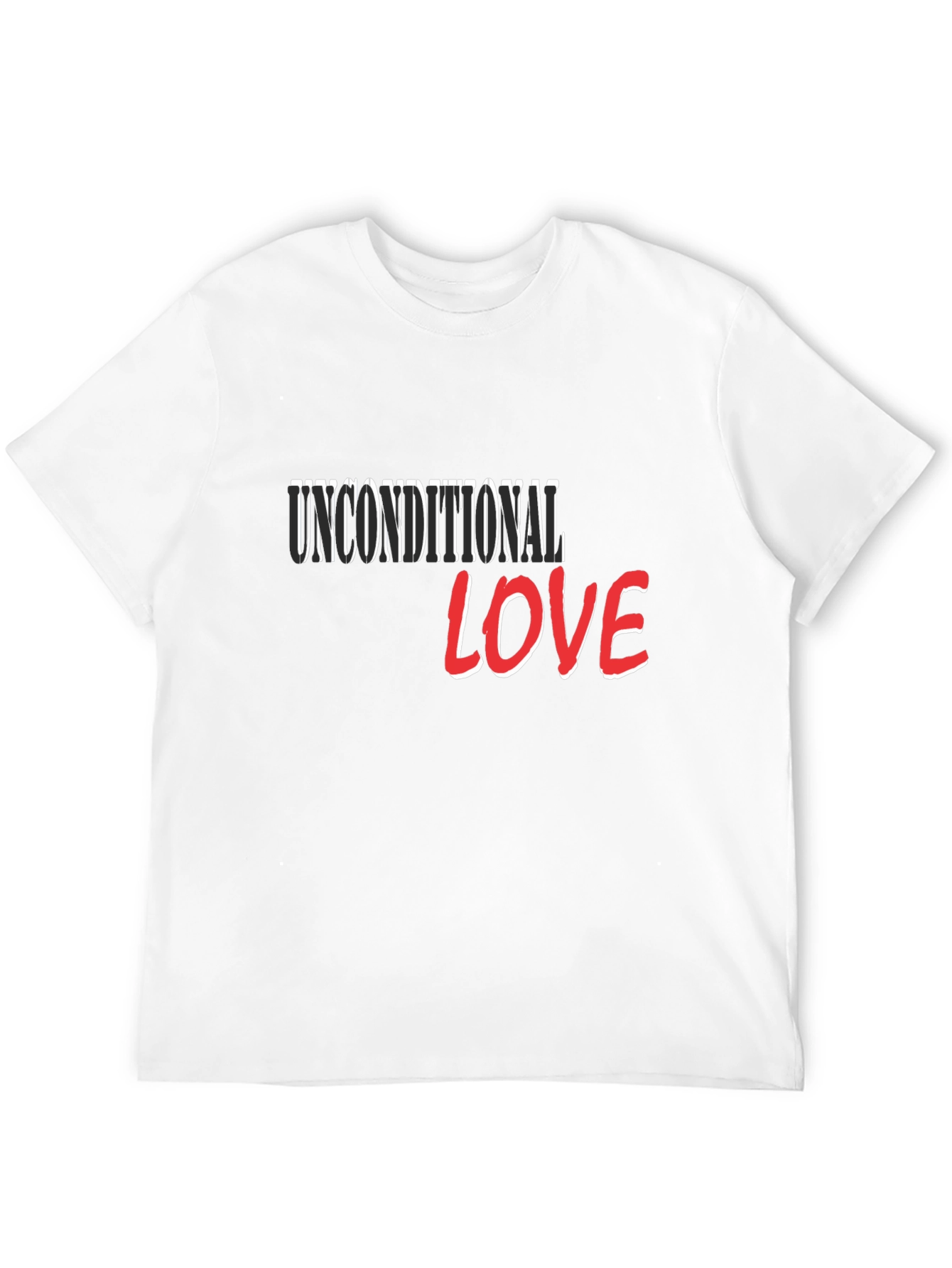 Unconditional Love Graphic T-Shirt - Stylish Black Tee