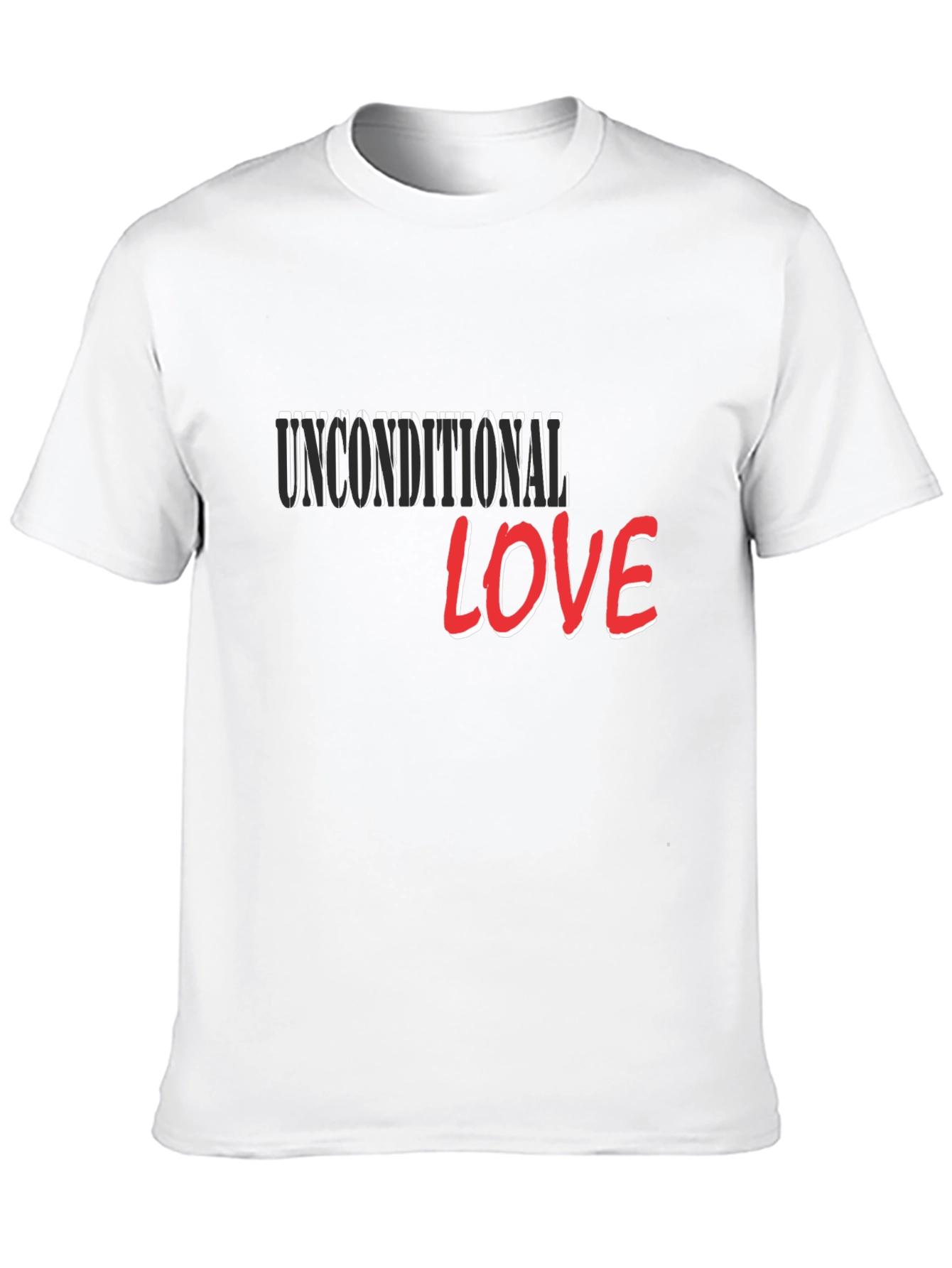 Unconditional Love Graphic T-Shirt - Stylish Black Tee