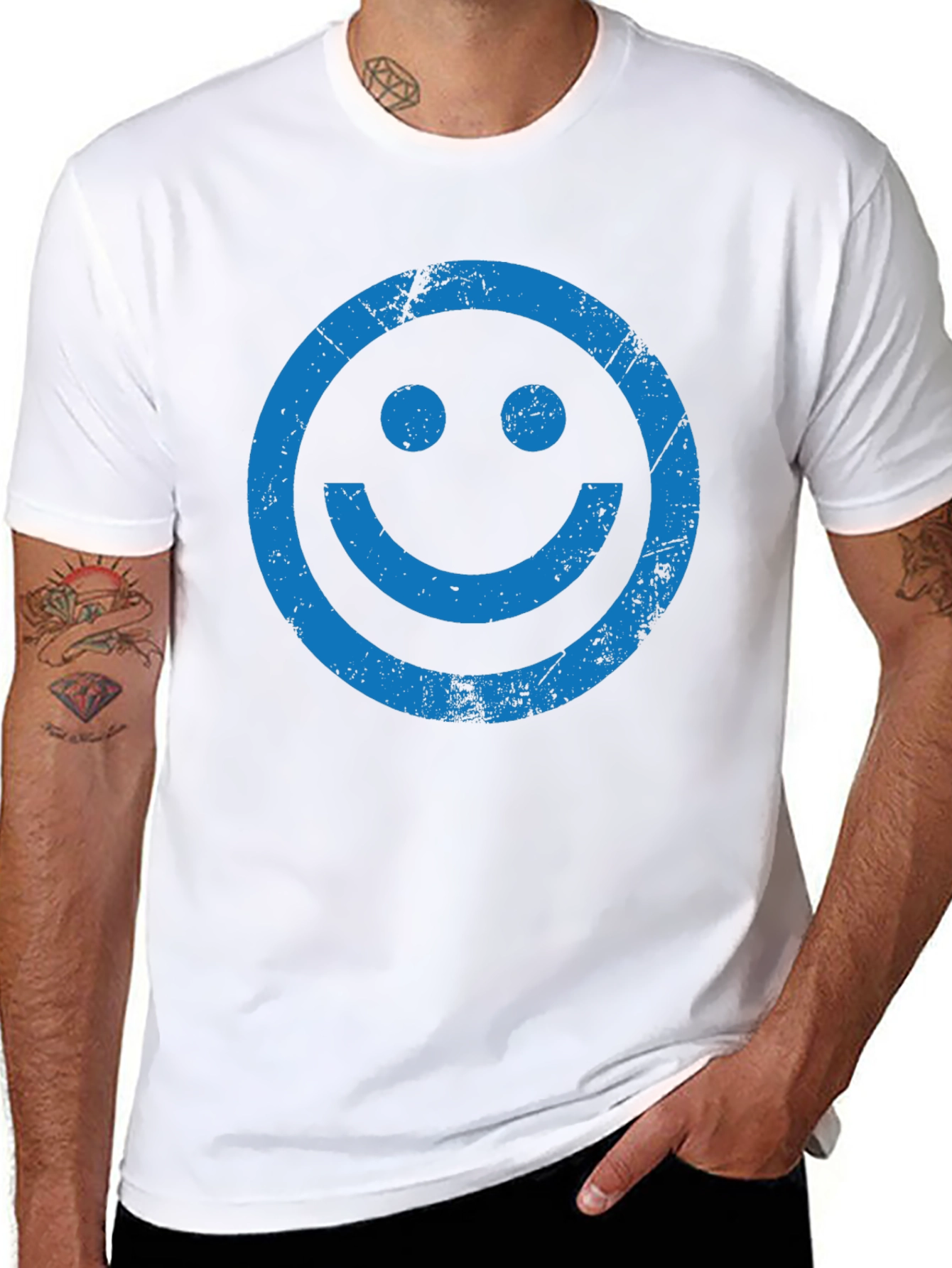 Retro Smiley Face Graphic T-Shirt - Cool Casual Style