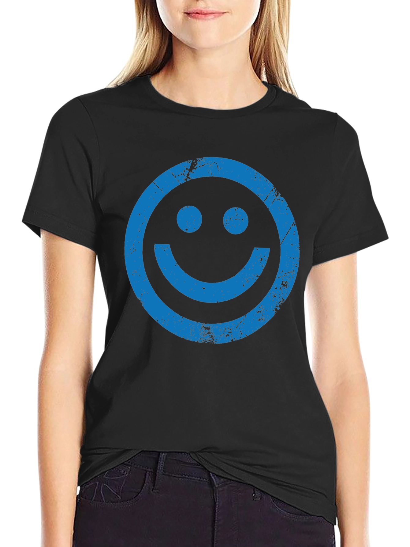 Retro Smiley Face Graphic T-Shirt - Cool Casual Style