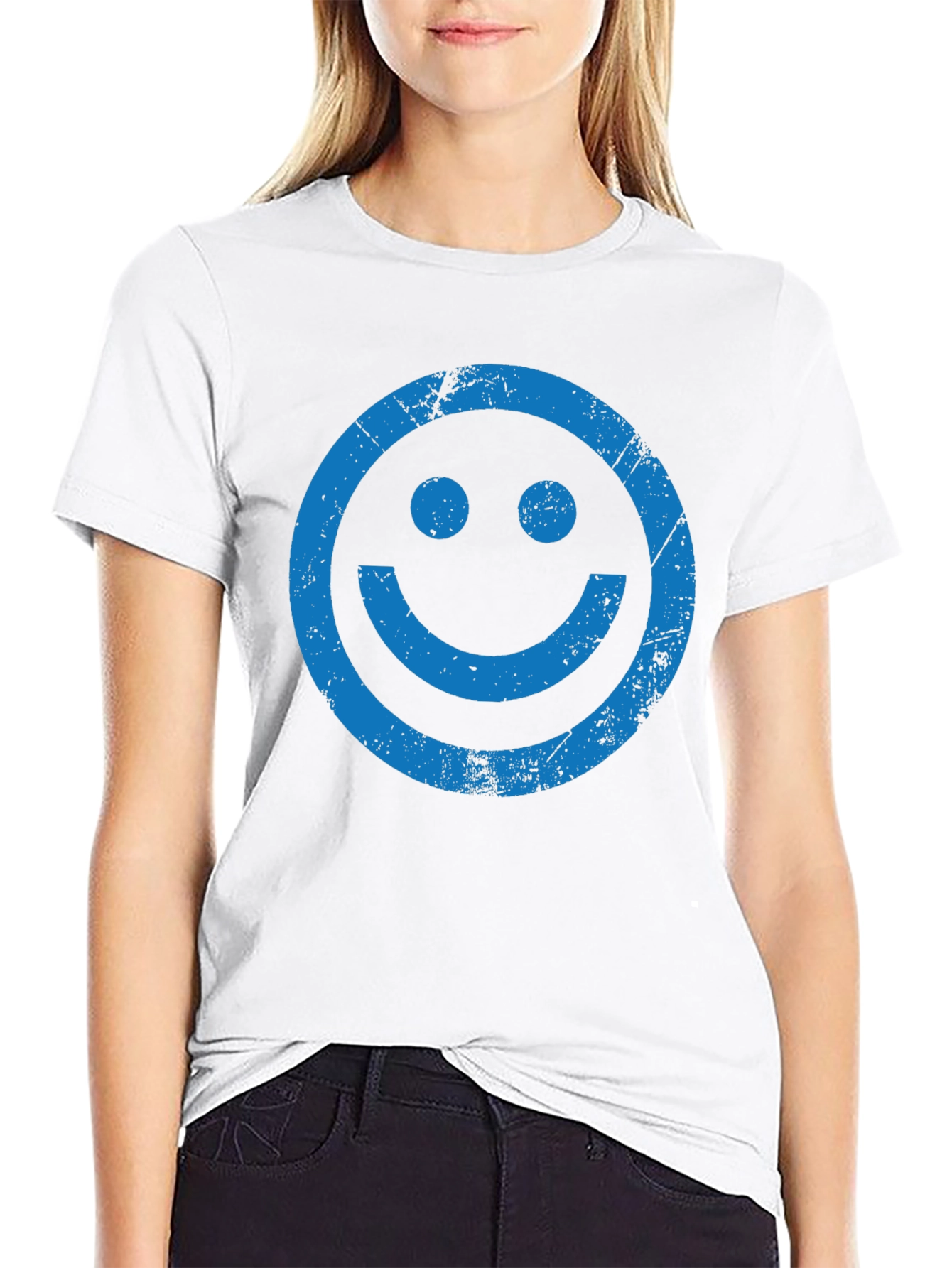 Retro Smiley Face Graphic T-Shirt - Cool Casual Style