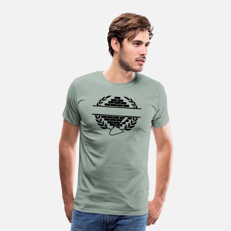 Bricklayer in laurel wreath